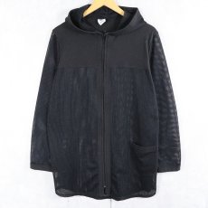 画像1: 90's DREAM BEACH USA製 メッシュジップパーカー BLACK M (1)