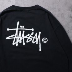画像1: STUSSY ロゴプリントロンT BLACK XL (1)