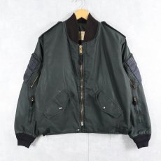 画像1: 80's ROYAL CANADIAN AIR FORCE "CAF GREEN" フライトジャケット SIZE6637 (1)