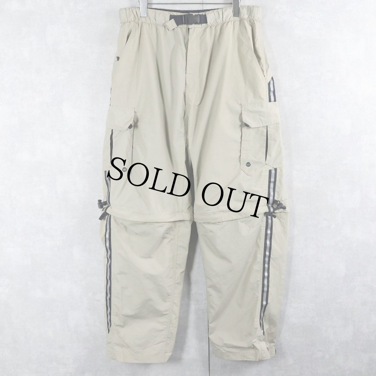 画像1: HIGHER STATE リフレクターサイドライン 2WAYナイロンカーゴパンツ XL (1)