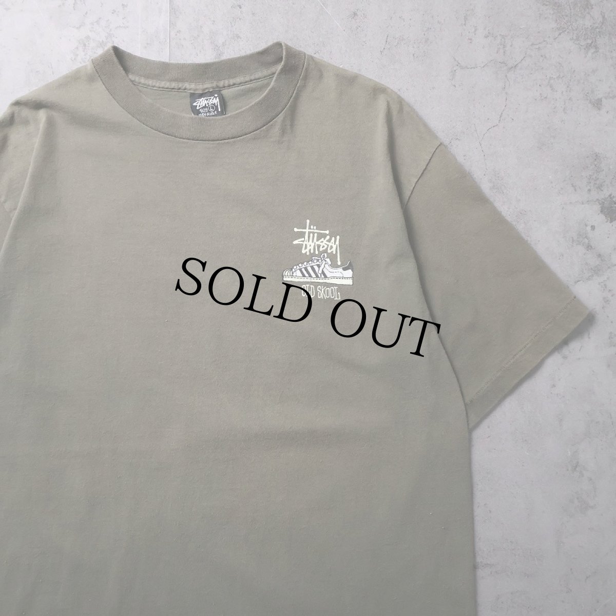 画像2: 80's STUSSY 黒タグ USA製 "OLD SKOOL FLAVOR" プリントTシャツ L (2)