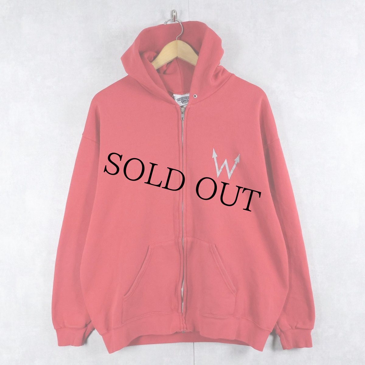 画像2: 2002 WEEZER オルタナティブロックバンド ロゴプリント スウェットジップパーカー L (2)