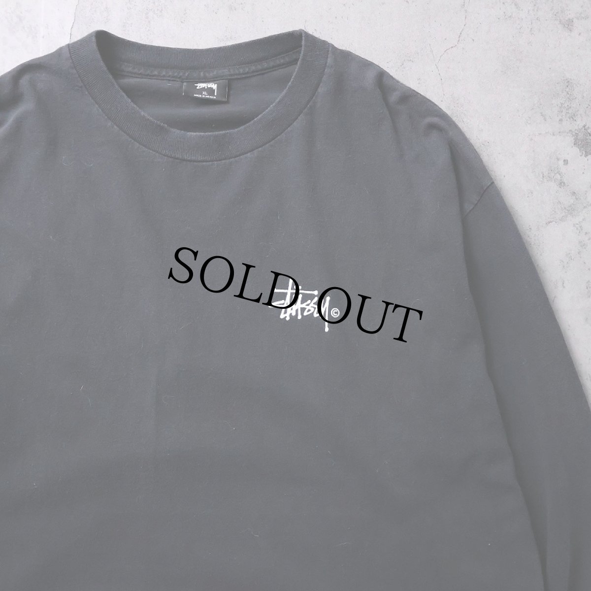 画像2: STUSSY ロゴプリントロンT BLACK XL (2)