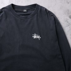画像2: STUSSY ロゴプリントロンT BLACK XL (2)