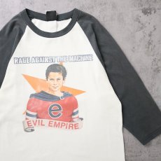 画像1: 90's RAGE AGAINST THE MACHINE "EVIL EMPIRE" ロックバンド ラグランTシャツ (1)