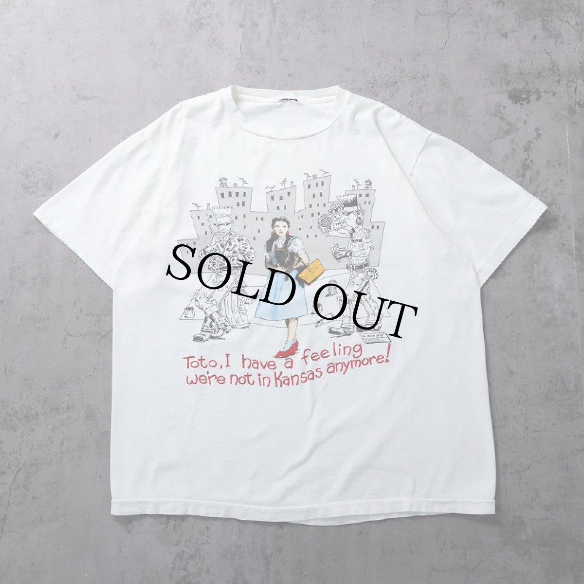 画像2: 90's The Wizard of Oz "Toto ,I have a feeling we're not in Kansas anymore !" ミュージカルプリントTシャツ (2)