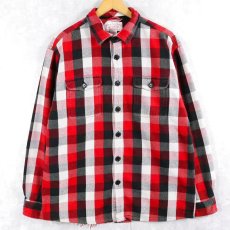 画像1: FILSON チェック柄 ヘビーネルシャツ L (1)