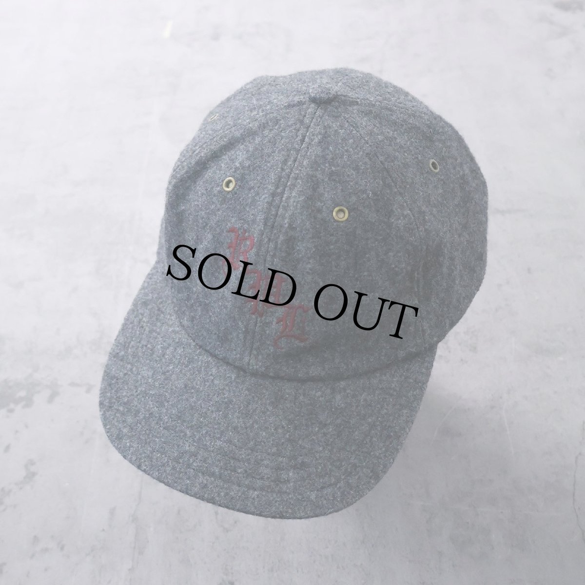 画像1: POLO Ralph Lauren ロゴ刺繍 ウール×ナイロン キャップ XL (1)