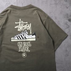 画像1: 80's STUSSY 黒タグ USA製 "OLD SKOOL FLAVOR" プリントTシャツ L (1)