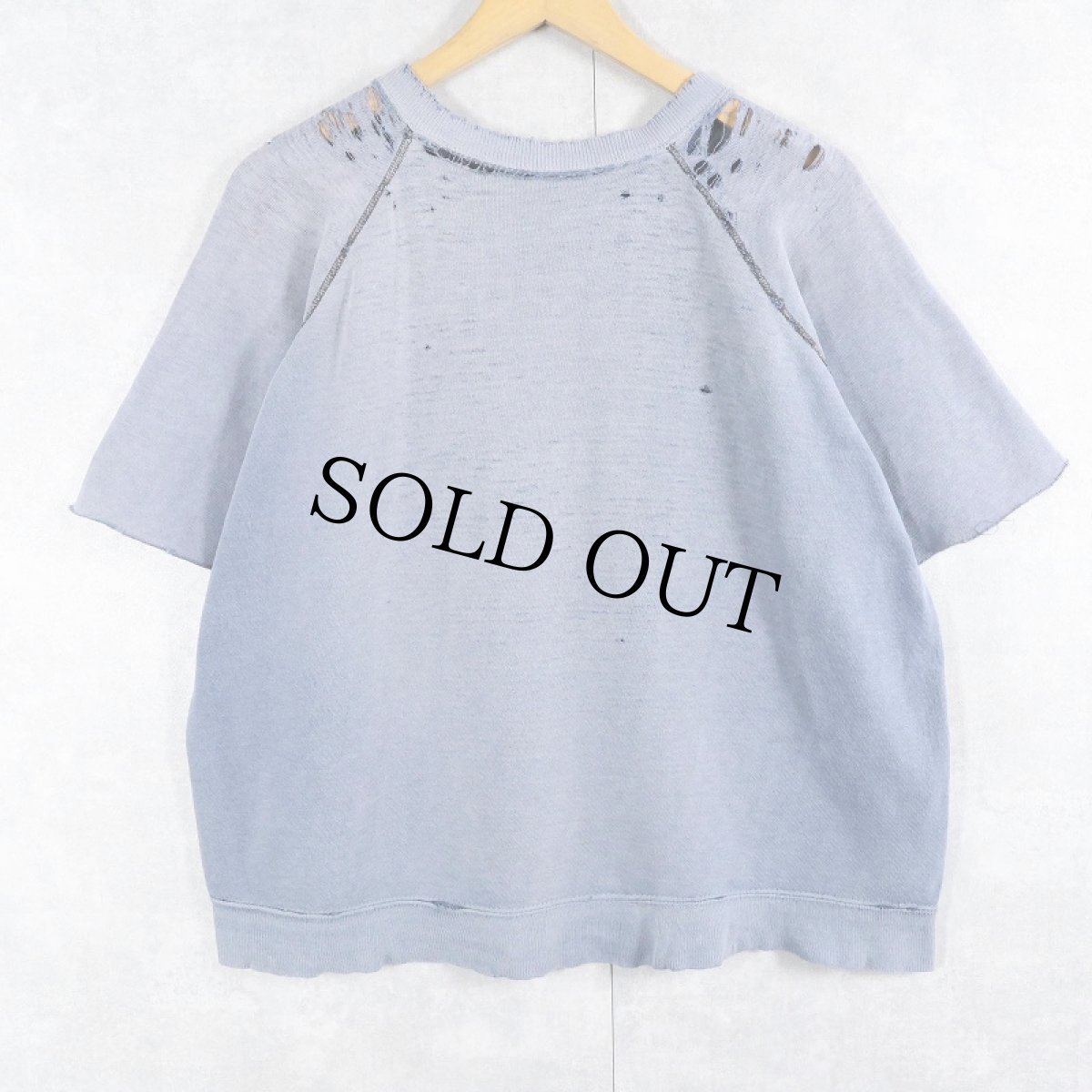 画像1: 50〜60's カットオフスリーブ 無地スウェット (1)