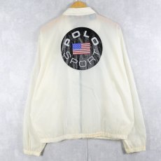画像1: 90's POLO SPORT Ralph Lauren ロゴプリント ナイロンジップジャケット L (1)