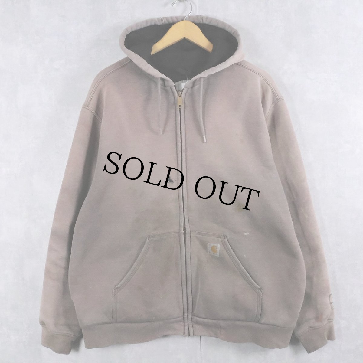 画像1: Carhartt フェードスウェットジップパーカー L (1)