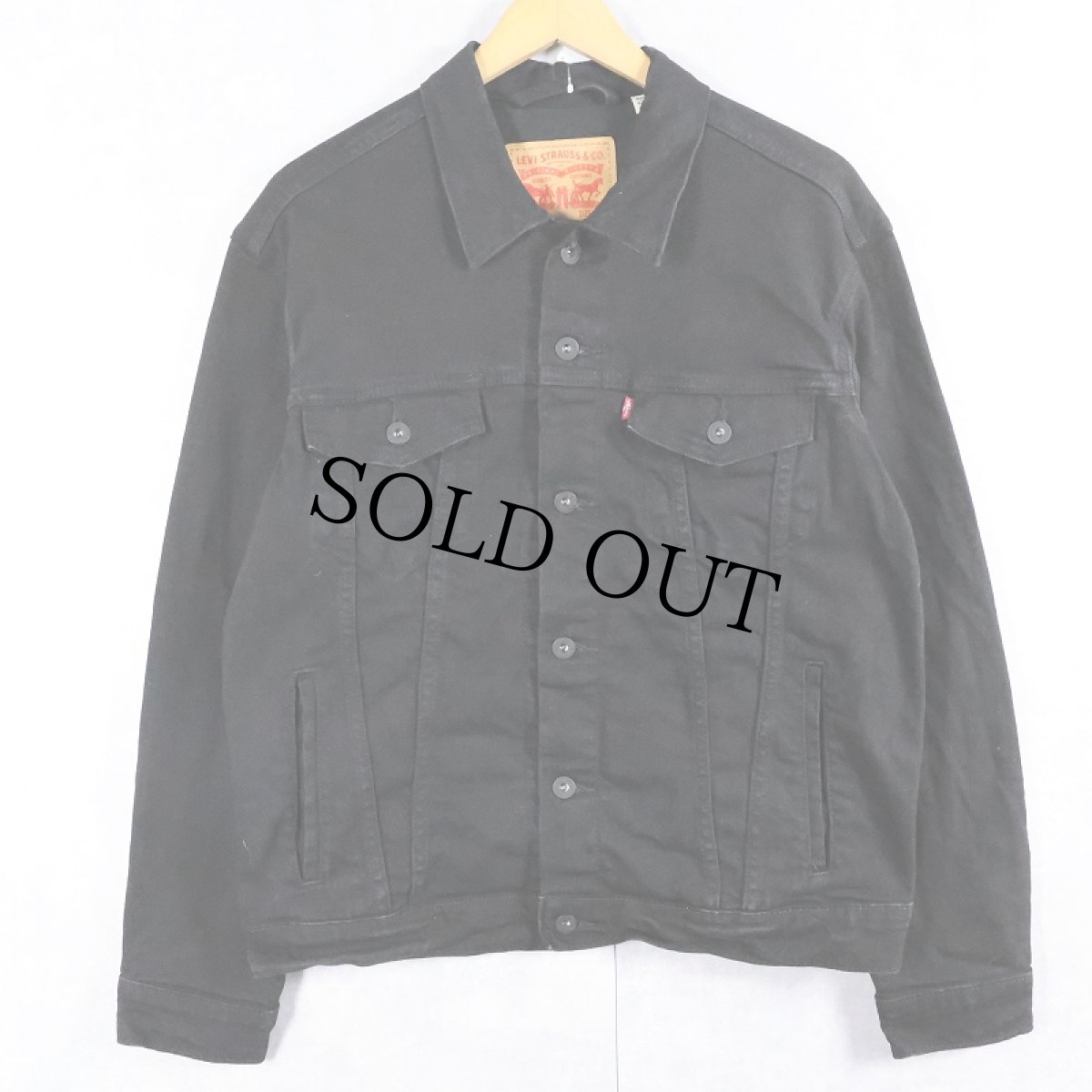 画像1: Levi's ブラックデニムジャケット M (1)