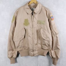 画像1: 2000's U.S.AIR FORCE CWU-45/P フライトジャケット "TAN" LARGE (1)