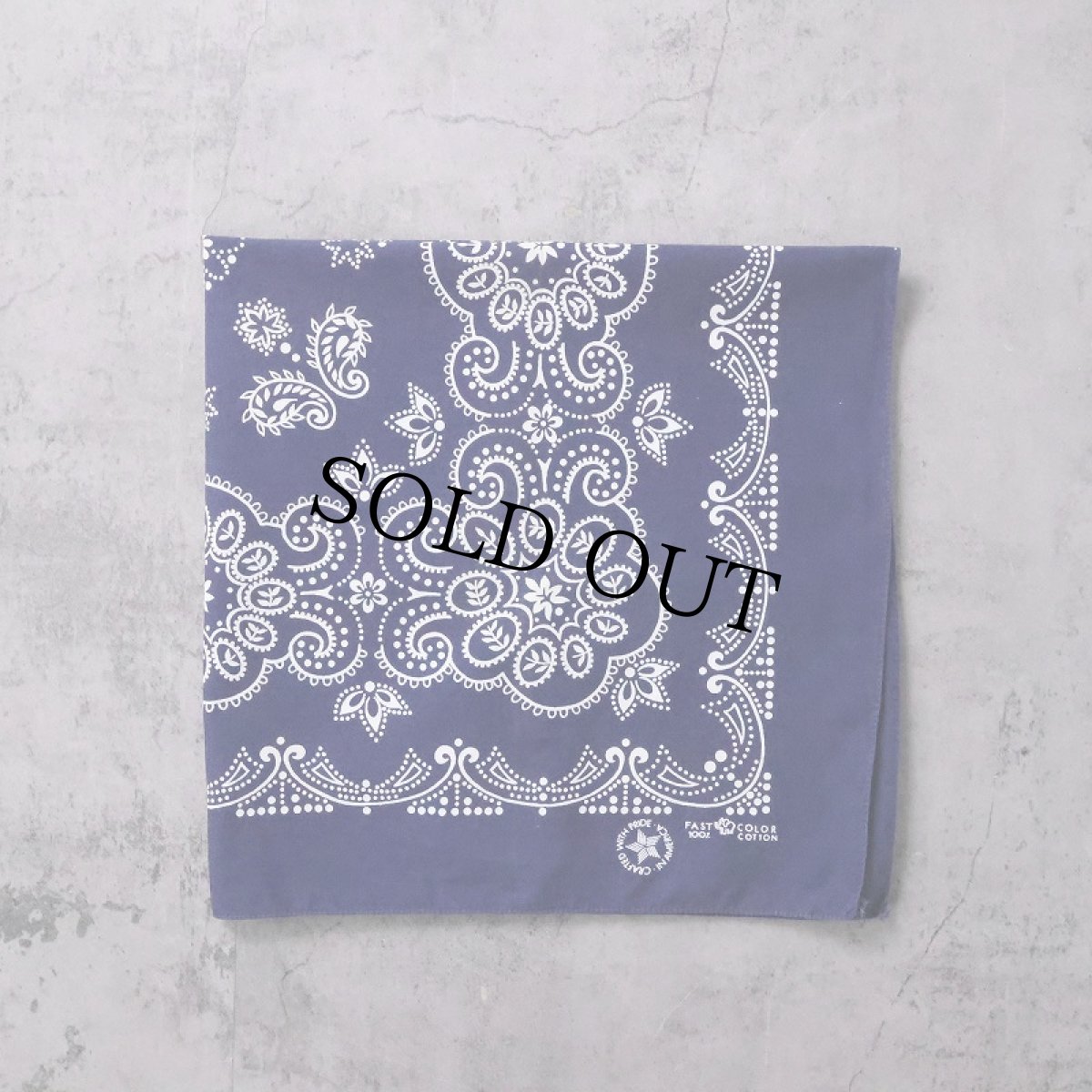 画像1: 70's エレファントブランド 上鼻&星マーク 移行期 USA製 ペイズリー柄 バンダナ (1)