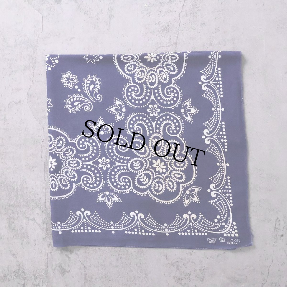 画像1: 60's エレファントブランド ペイズリー柄 バンダナ 上鼻 (1)