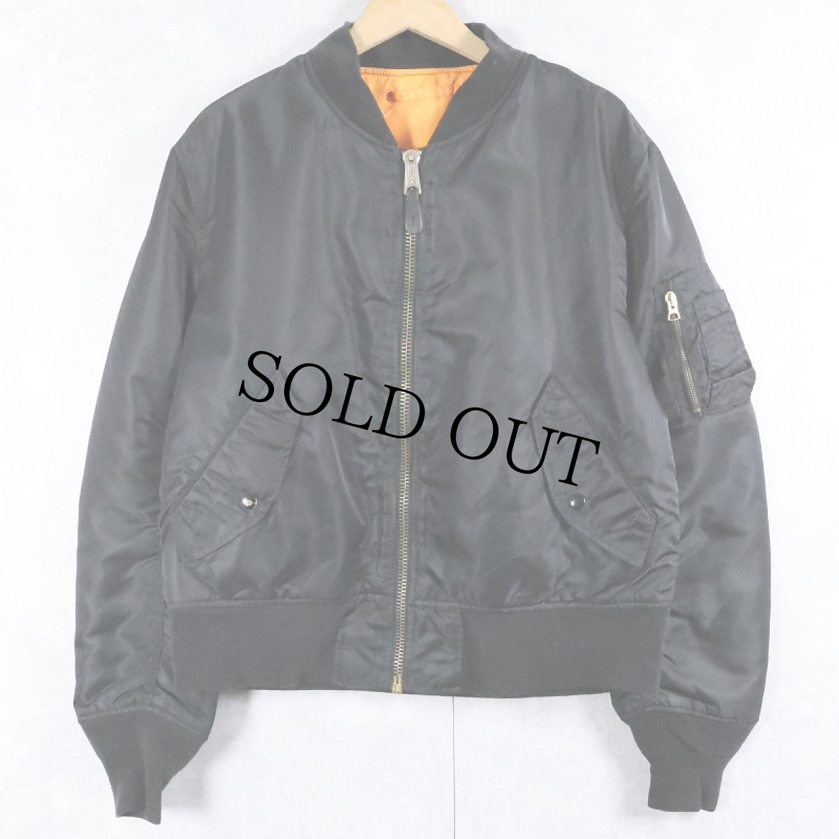 画像1: 民間品 ALPHA INDUSTRIES,INC. MA-1 フライトジャケット BLACK MEDIUM (1)