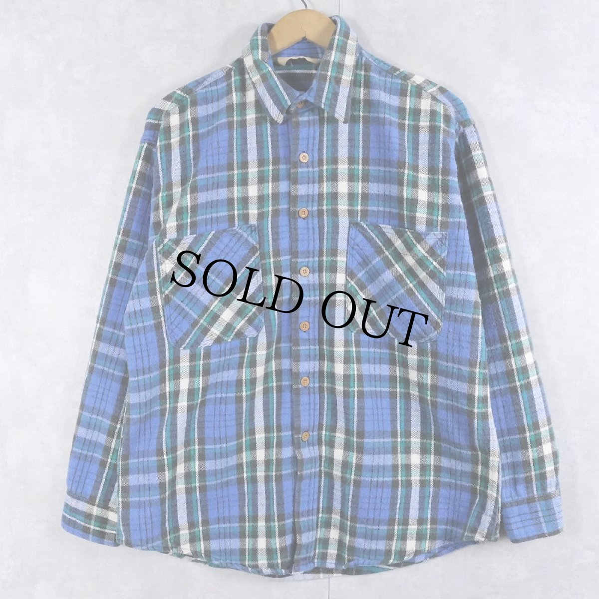 画像1: 90's BIG MAC USA製 チェック柄 ヘビーネルシャツ L (1)