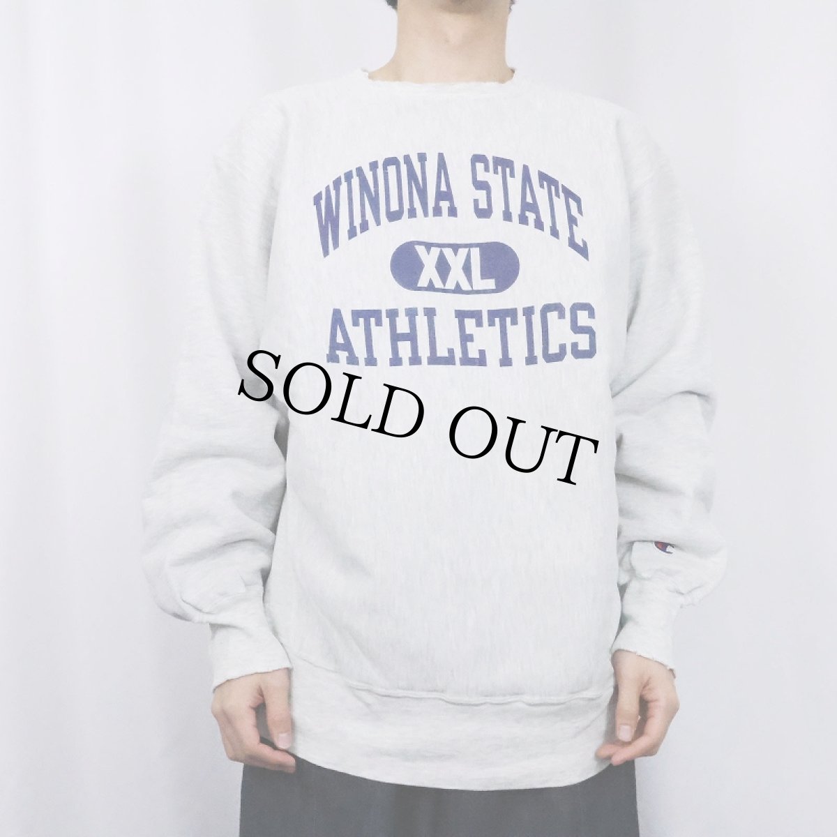 画像2: 90's Champion REVERSE WEAVE "WINONA STATE ATHLETICS" プリントスウェット XL (2)