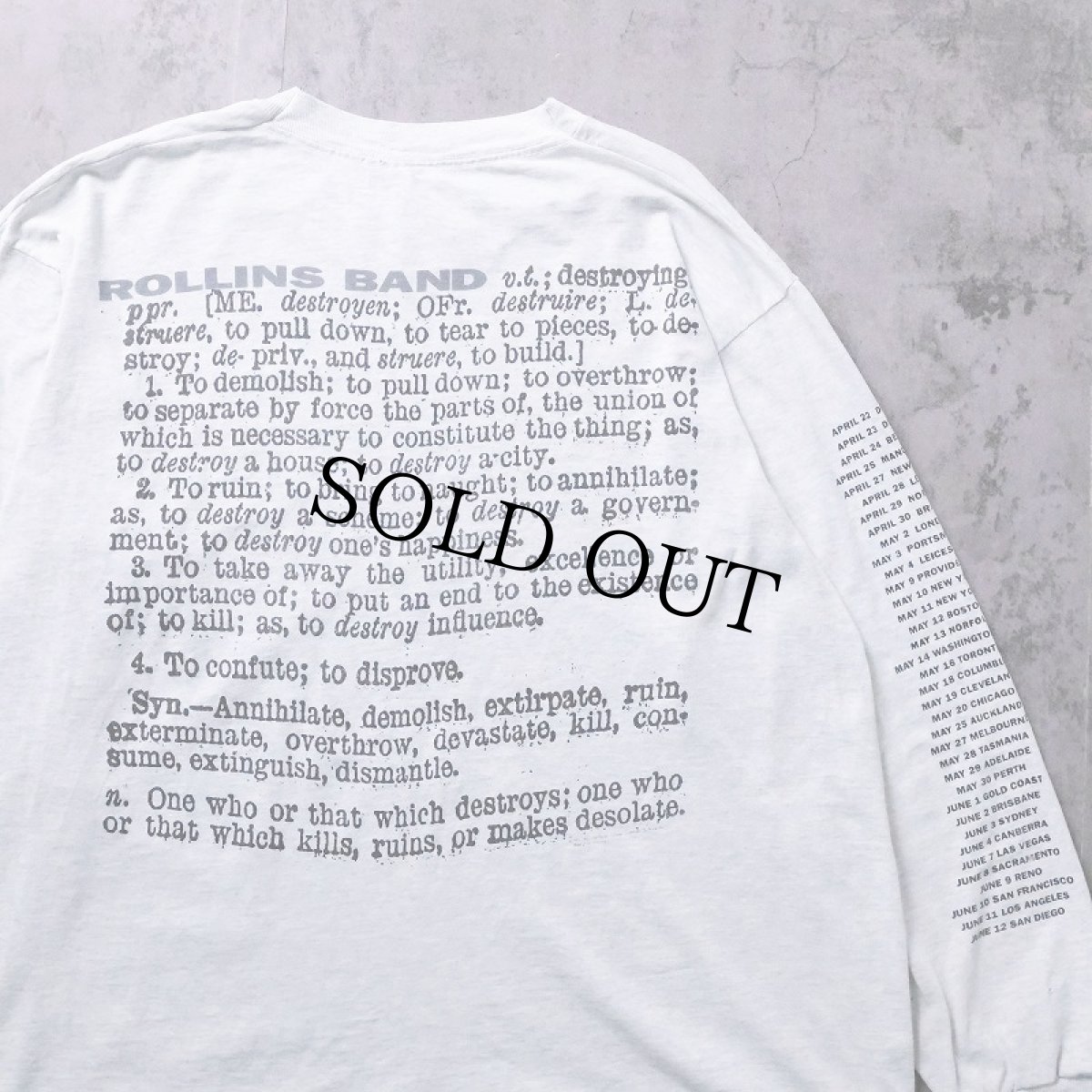 画像1: 90's Rollins Band USA製 "SEARCH AND DESTROY" ロックバンドツアーロンT XL (1)