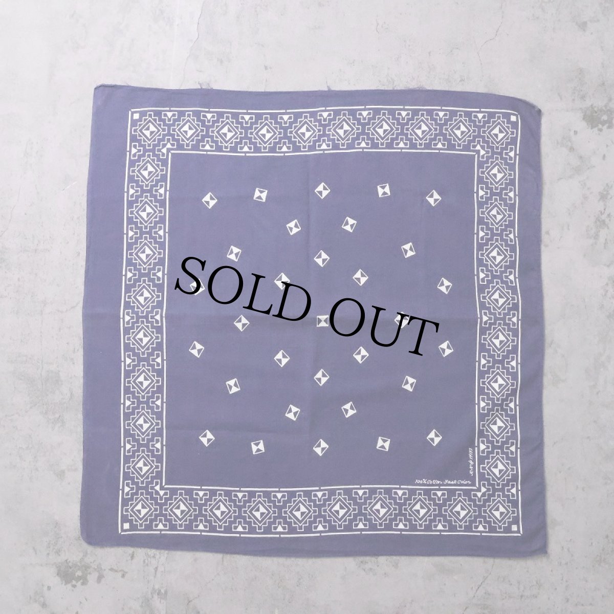 画像2: 60's FAST COLOR 筆記体 総柄 バンダナ (2)