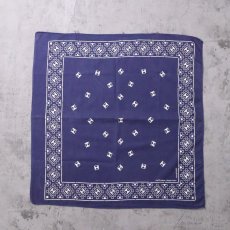 画像2: 60's FAST COLOR 筆記体 総柄 バンダナ (2)