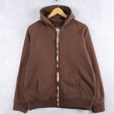 画像1: 〜80's halen 裏サーマル スウェットジップパーカー XL (1)