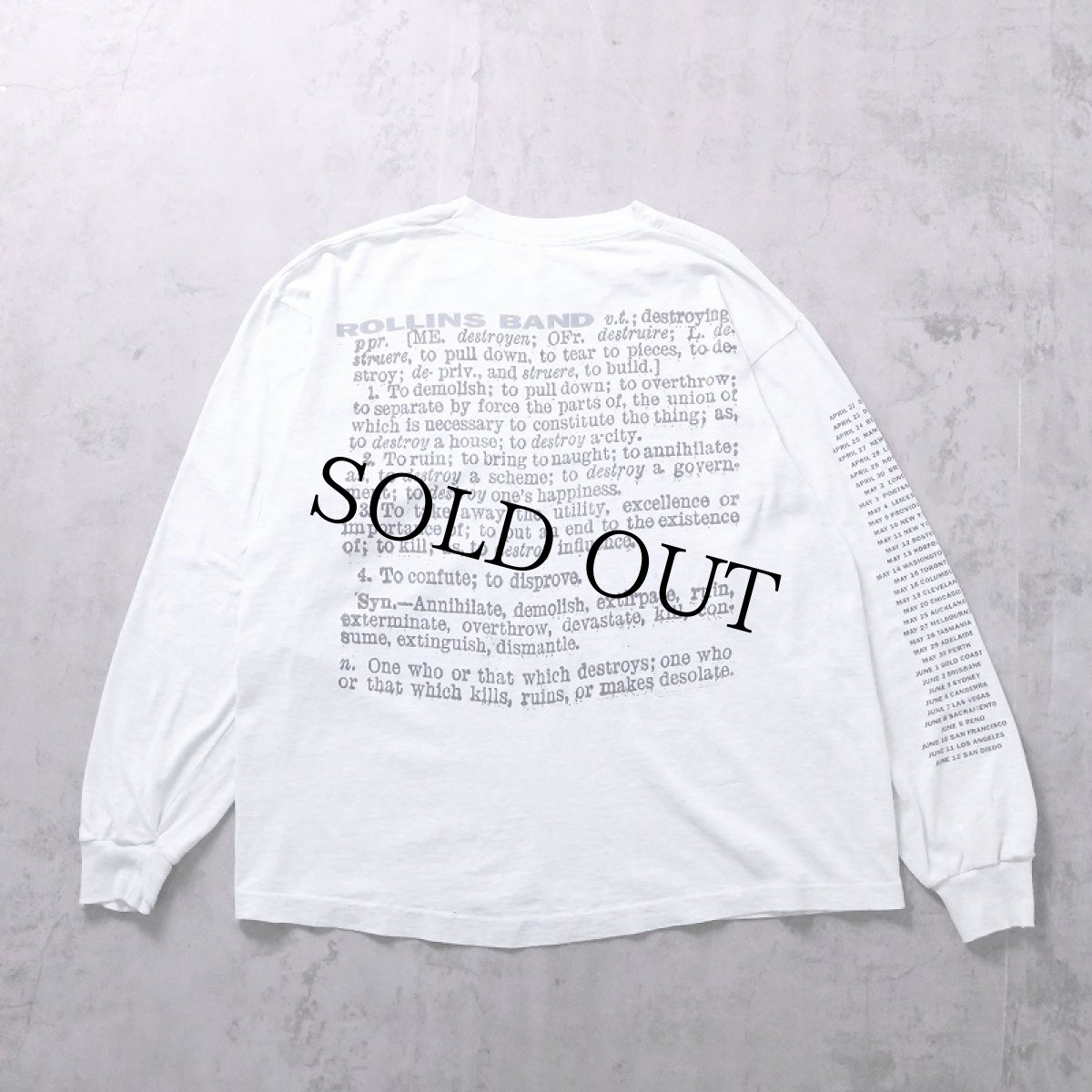 画像2: 90's Rollins Band USA製 "SEARCH AND DESTROY" ロックバンドツアーロンT XL (2)