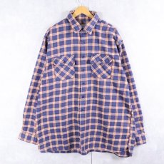 画像1: 80's JC Penney USA製 チェック柄 ヘビーネルシャツ (1)