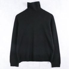 画像1: 90's Brooks Brothers SCOTLAND製 "ITALIAN CASHMERE" タートルネック カシミアニットセーター BLACK XL (1)