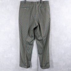 画像2: W J STAMM チェック柄 2タック ウールスラックス W35 (2)