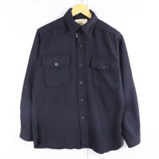 画像1: 40's U.S.NAVY NAVAL CLOTHING FACTORY CPOシャツ NAVY (1)