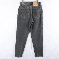 画像2: 90's Levi's 550 USA製 "サルファブラック" ブラックデニムパンツ W39 (2)