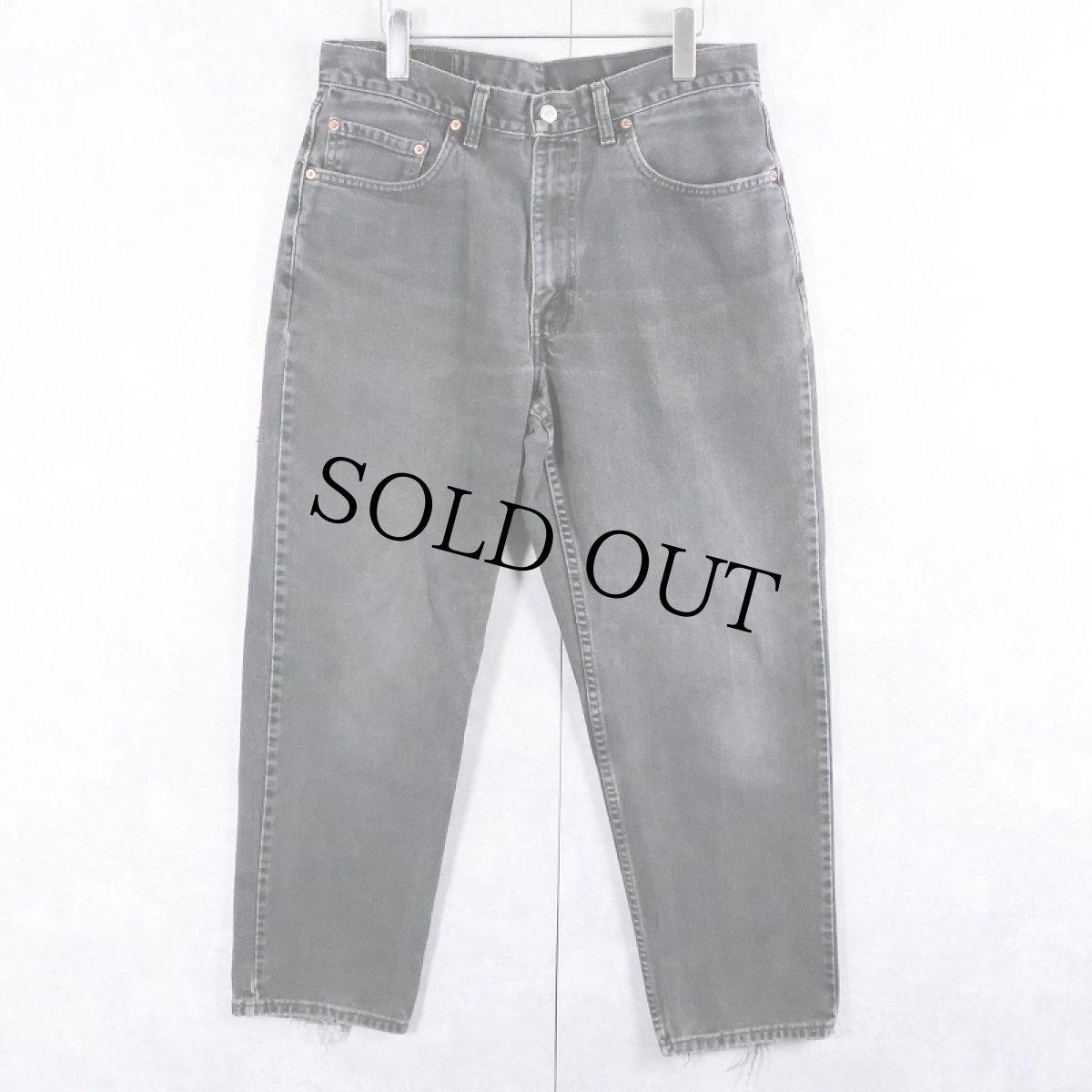 画像1: 90's Levi's 550 USA製 "サルファブラック" ブラックデニムパンツ W33 (1)