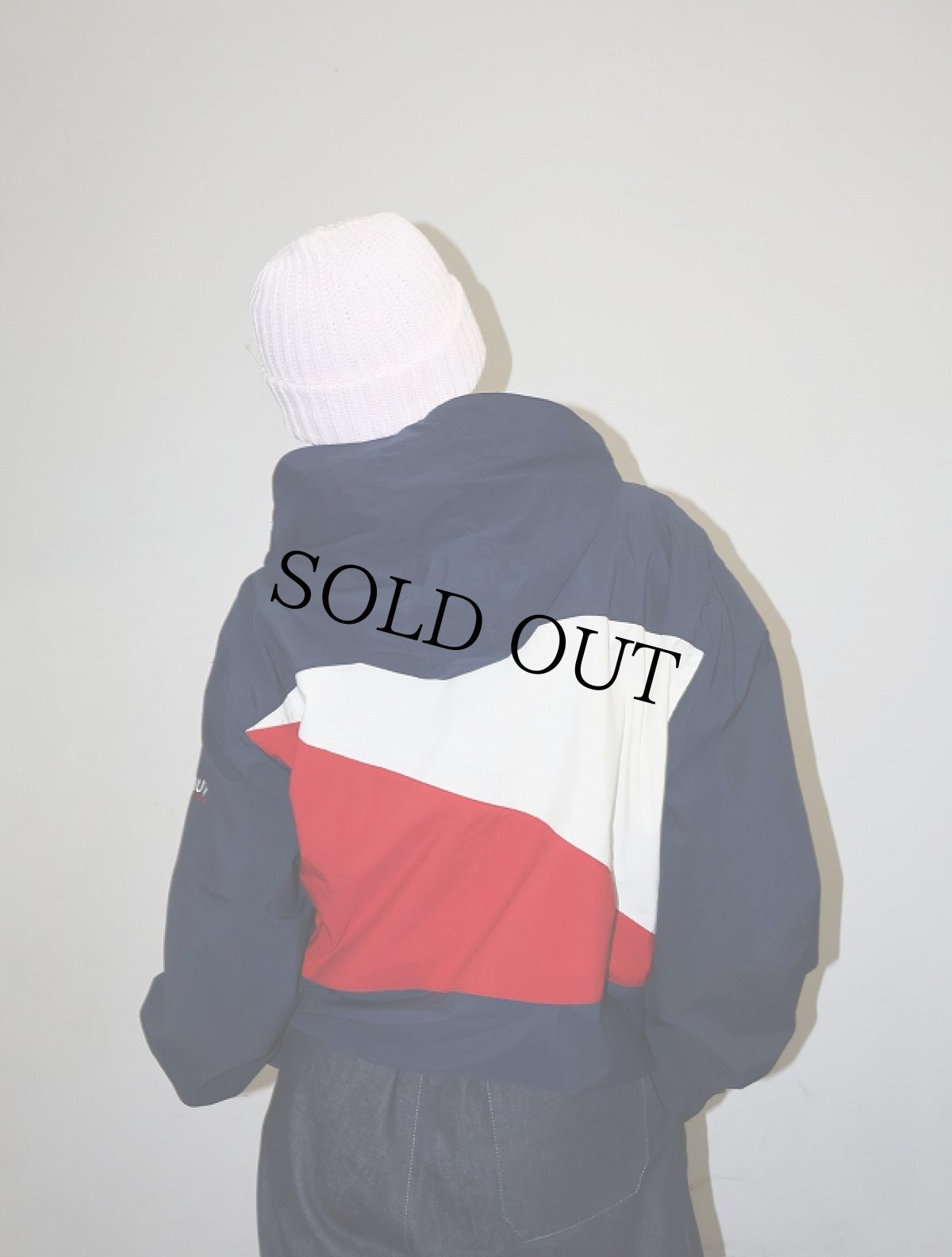 画像2: 90's~ nautica ロゴ刺繍 ナイロンパーカー L (2)