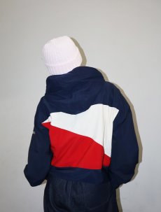 画像2: 90's~ nautica ロゴ刺繍 ナイロンパーカー L (2)