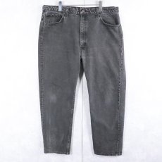画像1: 90's Levi's 505 USA製 "サルファブラック" ブラックデニムパンツ W39 (1)