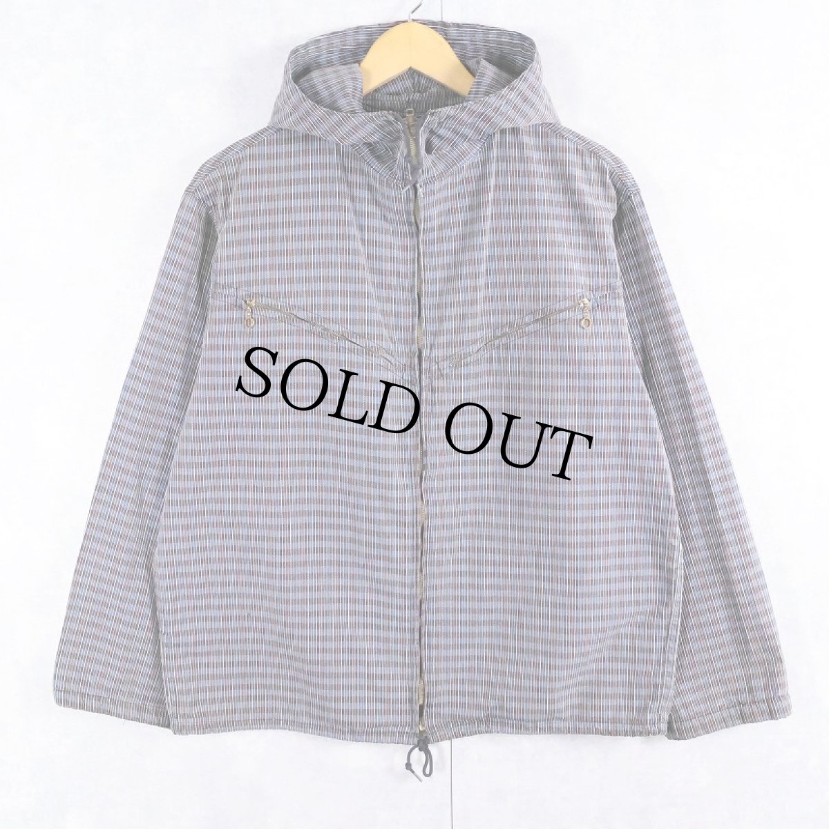 画像2: 60's Sun Valley ストライプ柄 逆ハジップパーカー (2)
