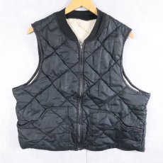 画像1: 70〜80's 裏サーマル キルティングベスト BLACK (1)