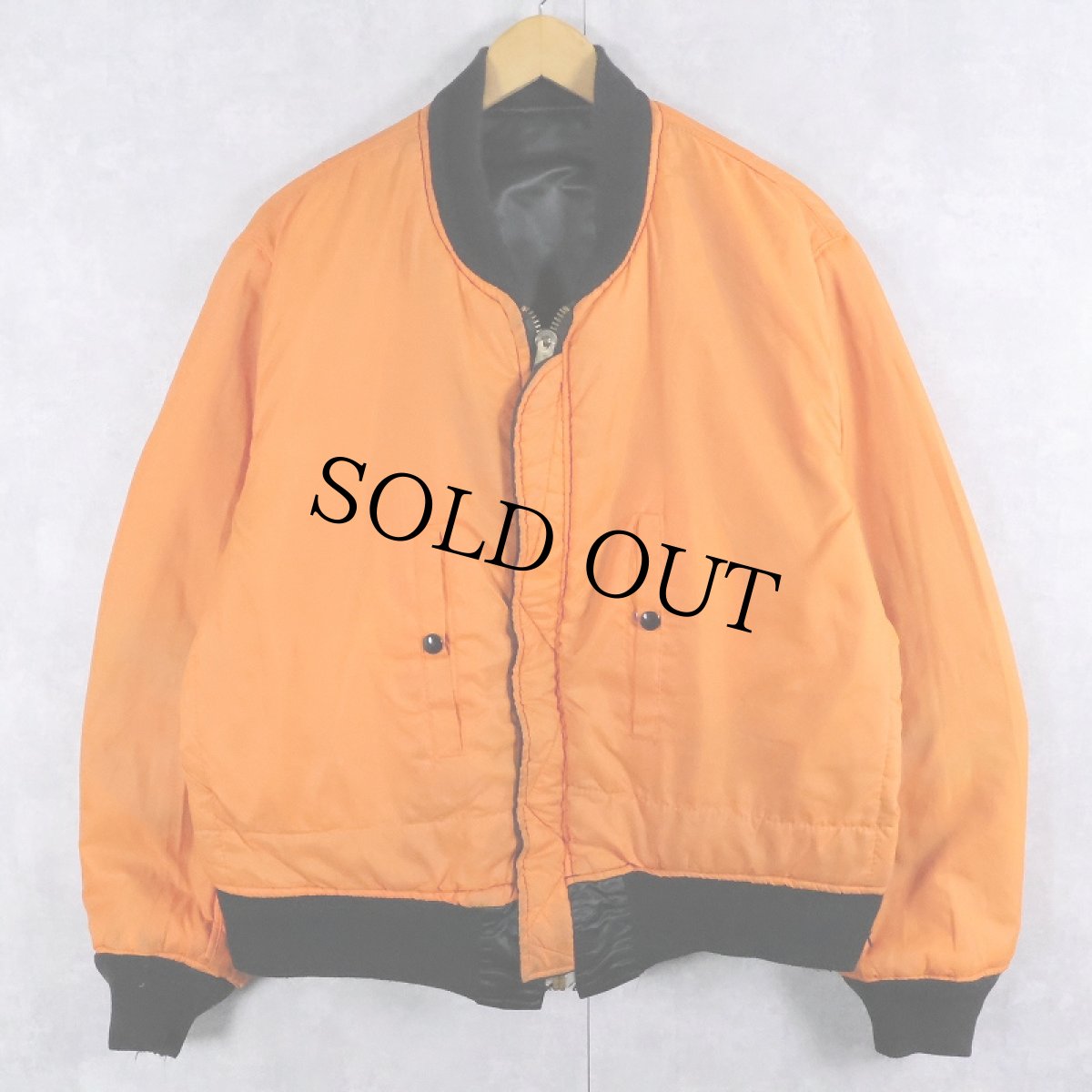 画像2: 民間品 80's CORINTH MFG. CO. USA製 MA-1 フライトジャケット BLACK L (2)