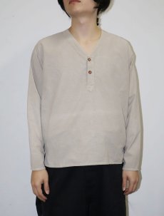 画像1: 80's ロシア軍 ヘンリーネックスリーピングシャツ 後染め (1)