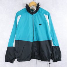 画像1: 90's NIKE 銀タグ ロゴ刺繡 切り替えデザイン ナイロンジャケット L  (1)