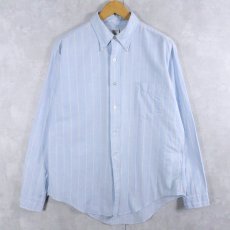 画像1: 60's Manhattan ストライプ柄 ボタンダウン オックスフォードシャツ (1)