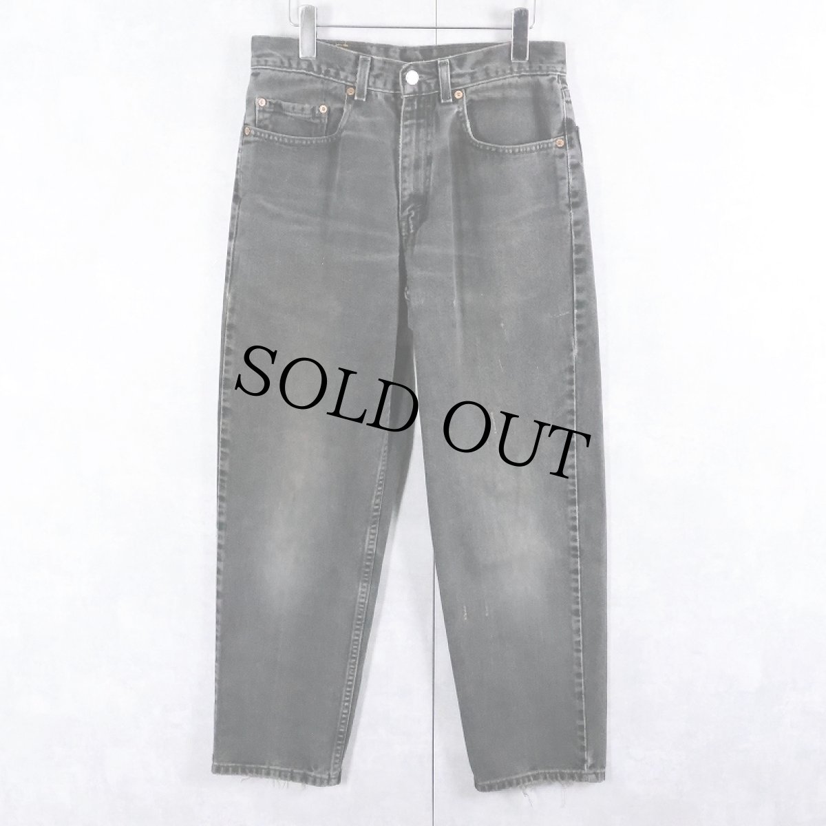 画像3: 2000's Levi's 550 RELAX FIT USA製 ”サルファブラック" ブラックデニムパンツ W31 (3)