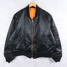 画像1: 民間品 80's CORINTH MFG. CO. USA製 MA-1 フライトジャケット BLACK L (1)