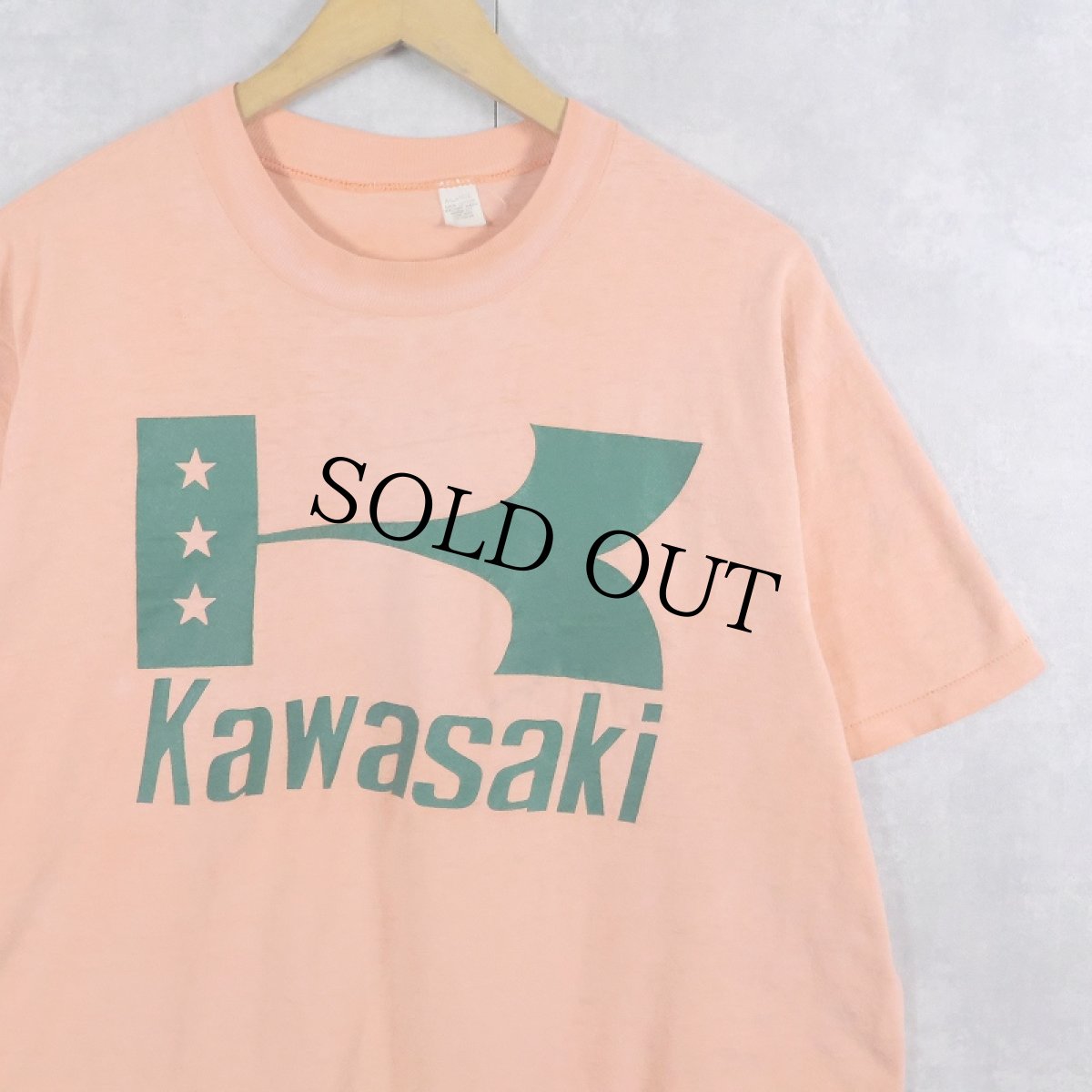 画像1: 70〜80's Kawasaki ロゴプリントTシャツ XL (1)