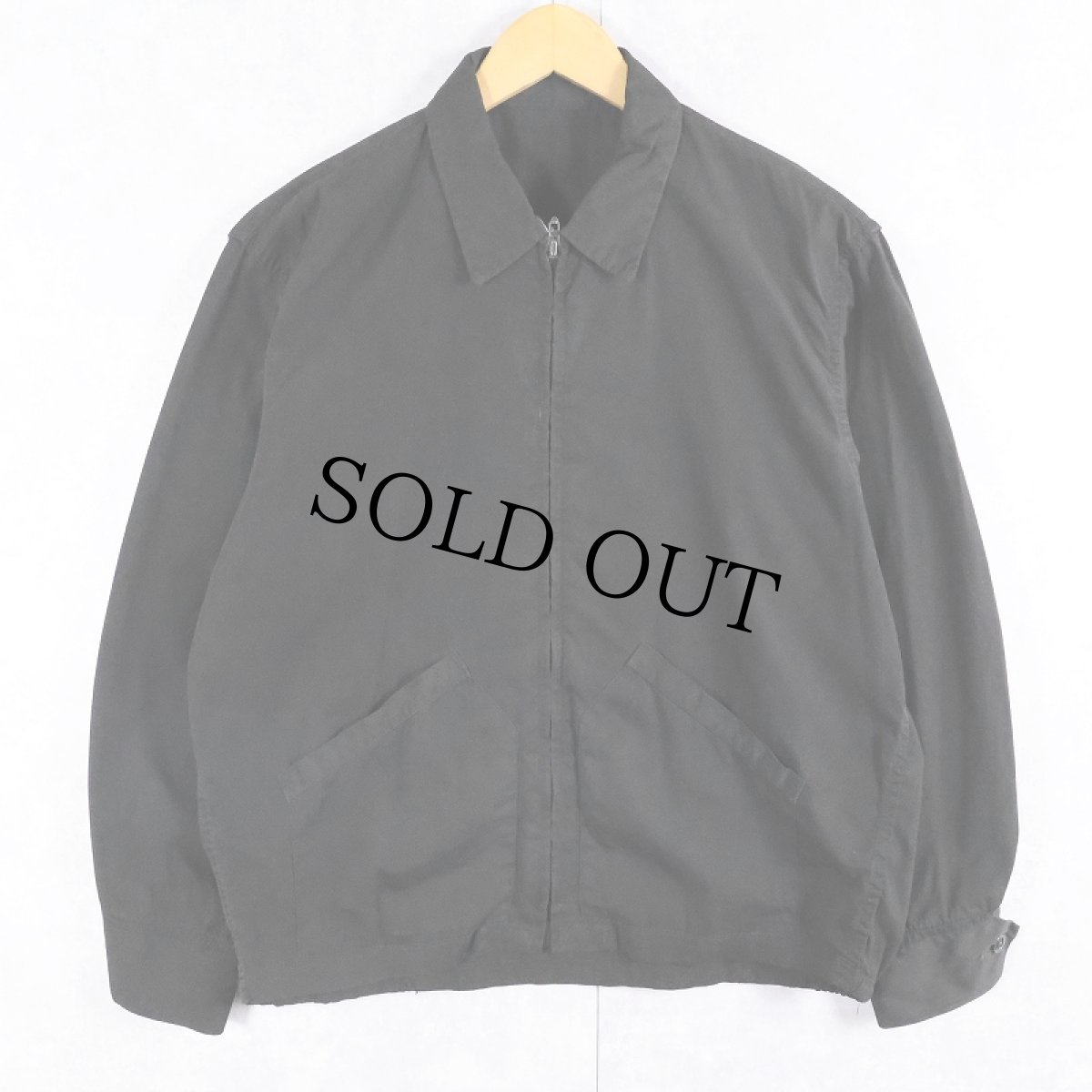 画像1: 50〜60's HART MFG. CO. 猫目ボタン コットンワークジャケット BLACK (1)