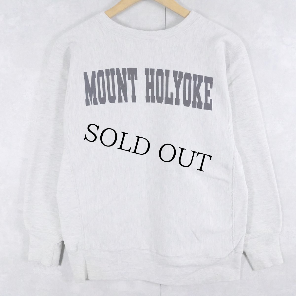 画像2: 90's Champion REVERSE WEAVE USA製 "MOUNT HOLYOKE" プリントスウェット M (2)