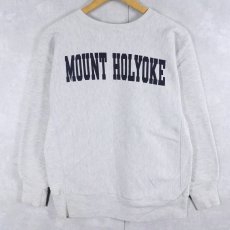 画像2: 90's Champion REVERSE WEAVE USA製 "MOUNT HOLYOKE" プリントスウェット M (2)