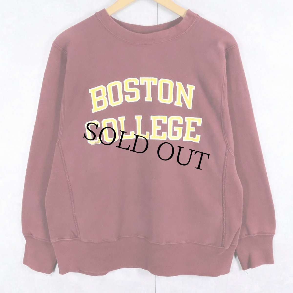 画像1: 80's Champion REVERSE WEAVE USA製 "BOSTON COLLEGE" プリントスウェット M (1)